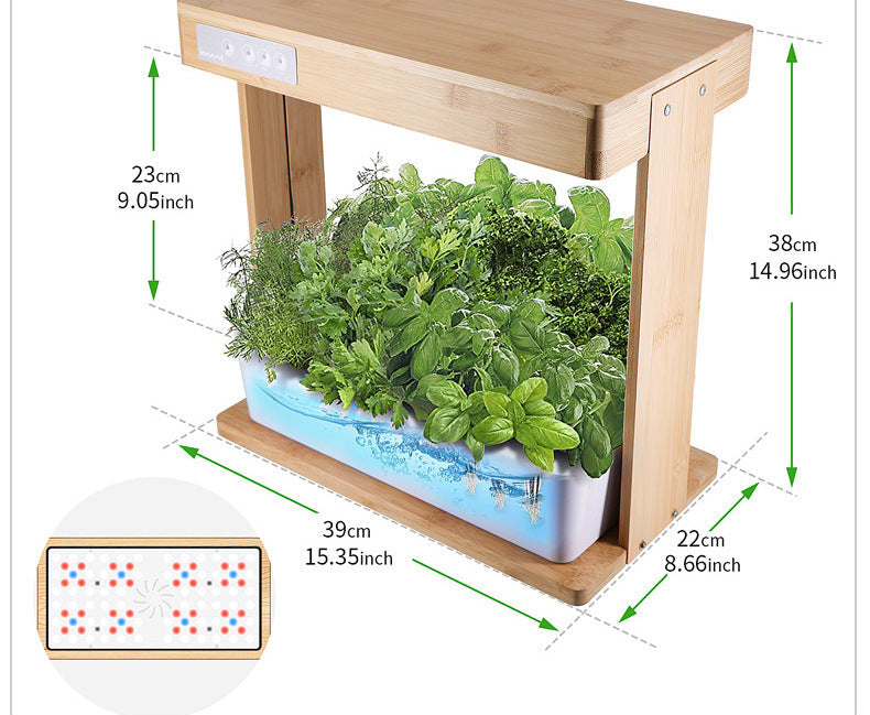 Natural Bamboo Smart Indoor Planter | Happy Splurge